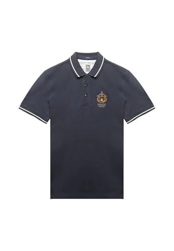 Polo Slim Fit Brodé Bleu Marine Aeronautica Militare en Coton Premium