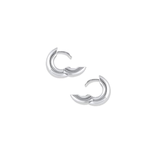 gorjana - Lou Hoops 13/16 inch Drop - Silver or 18k Gold Plated - Daily Earring Wear - Secure Hinge Closure - Timeless Design - Versatile for Any Occasion2