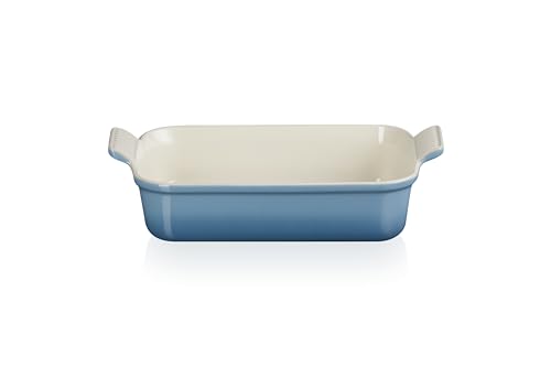 Le Creuset Héritage Plat Rectangulaire, Céramique, 26 cm, 2.4 L, Chambray, 71102264340001