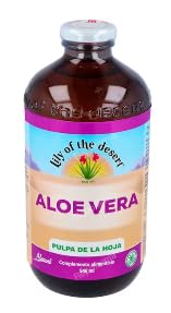 Zumo de Aloe Vera, Pulpa de la Hoja, Líquido, 946 ml