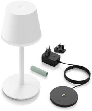 Philips Hue White & Color Ambiance Go Portable Table Lamp (530 lm), Dimmable Table Lamp for Hue Lighting System with 16 Million Colours, Smart Light Control via Voice or App, White