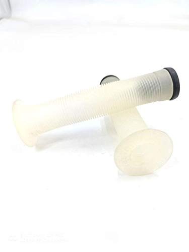 Poignée souple en caoutchouc blanc de BMX assurant durabilité