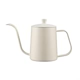 Jonikuper Edelstahl-Schwanenhals-Wasserkocher, 350 ml/600 ml, Hand-Tropf-Kaffeekanne mit Ausgießer für Tee und Kaffee, kompatibel mit Induktionsherden (3500 ml graduierter Deckel)