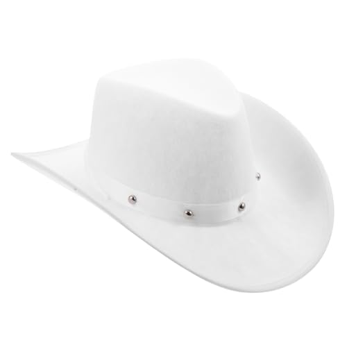 TOVINANNA Cowgirl Hat Comfortable Western Style Costume Accessory for Parties Festivals Cosplay Lightweight Breathable Design with Wide Brim for Sun Unisex Fashionable