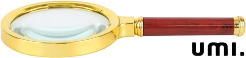 Image of Amazon Brand - Umi 3X High Power Antique Handheld Magnifier Magnifying Glass 80Mm