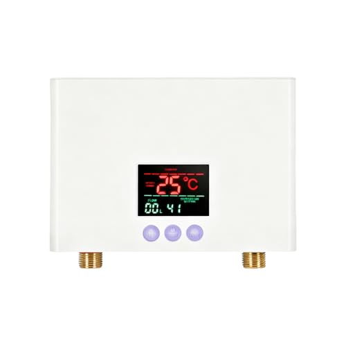 Agrdeed Chauffe-eau électriques 220V 5000W, Instantané Chauffe-Eau électrique Sans Réservoir, Mural Avec Affichage LED Réglage De La Température à 3...