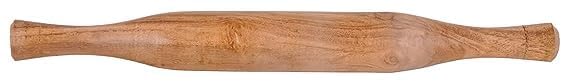 Image of Hashmi Crafts Wooden Rolling Pin, Wooden Belan for Making Roti /Chapati Maker /Papad /paratha /Puri Maker Pure sheesham Wood belni 12 Inch, Pack of 1