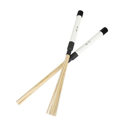 Baquetas de madera Hemoton, 1 par, para adultos, set de baquetas de práctica para batería miniatura 1