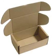5 x Small Single Walled Corrugated Box 150mm x 90mm x 60mm - No Tape Required