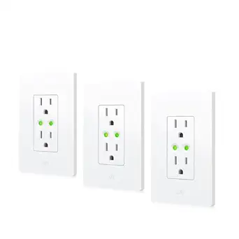 Eve Energy Outlet (Matter) 3-Pack – Smart Outlet & Power Meter, App & Voice Control, No Bridge, Thread, Works with Apple Home, Alexa, Google Home, SmartThings, 100% Privacy, Requires Thread Router