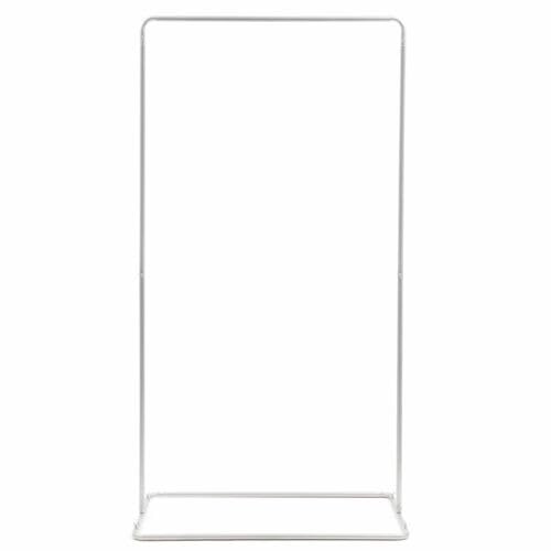 Cornice in metallo per matrimoni, arco nuziale, arco quadrato da 2 m, cornice floreale, arco da giardino, decorazione per feste, eventi, cerimonie, cabina fotografica (bianco)