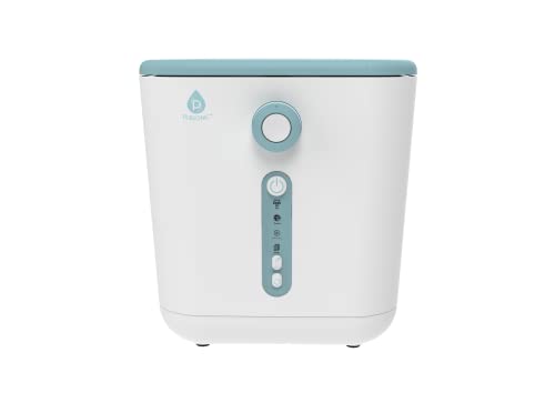 Electric Kitchen Composter - 3L Indoor Odorless Smart Composter with Detachable Carbon Filter - Countertop Compost Bin Turns Waste into Natural Fertilizer for Plants (White)