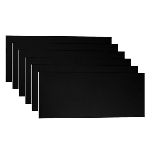 Feuille d'aluminium noir anodisé haut de gamme 12x6x1/32" pour gravure esthétique épurée