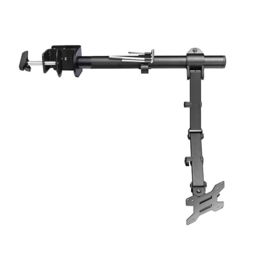 Soporte de escritorio de un solo brazo para pantallas de 10 a 27 pulgadas que ofrecen ángulos de visión ajustables y flexibles