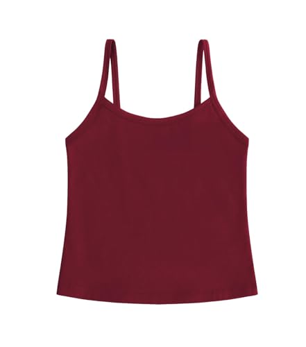 Image of Dreammonkey Girl's Full Sleeveless Camisole Tank Tops Kids Comfort Breathable Dance Tank Tops(Ages 2T-14Years)