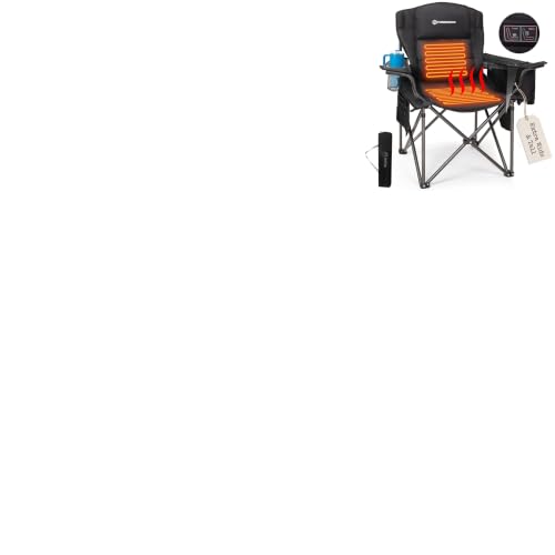 FUNDANGO Silla de Camping Calefactable Plegable para 550 lbs con Puerto USB y Tipo-C