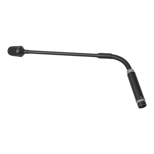 Perfk XLR ダイナミックマイク付き 耐久性のある低ノイズ 頑丈な DJ マイク グースネックマイク スタジアムブロードキャスト ウェブキャスト インターコム ミーティング用