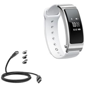 BoxWave Cable Compatible with Huawei TalkBand B3 - MagnetoSnap PD AllCharge Cable (100W), Magnet Charging Braided USB Type-C Micro - Jet Black