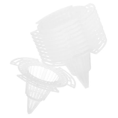 GALPADA Almohadillas de Malla para Drenaje de Macetas Cónicas 2.91 X 2.13 Pulgadas para Jardín y Bonsáis, Filtro Plástico Transpirable Antideslizante, Paquete de 20 Unidades para Evitar