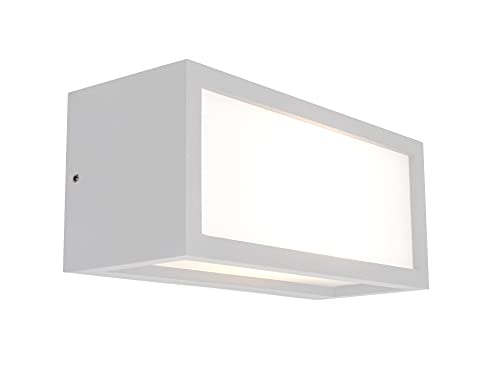 Mantra Iluminación. Modello UTAH Applique da esterno realizzato in alluminio finitura di colore bianco