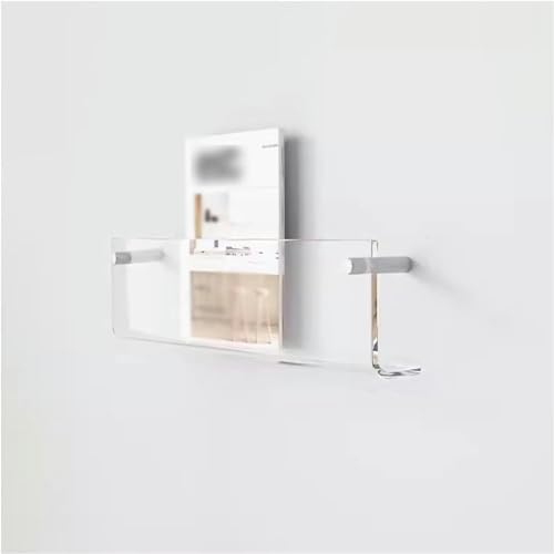 IROEJT Expositor de revistas de acrílico Transparente para Pared, Soporte para folletos, estantería para Libros, Carpetas para Archivos y Organizador de Documentos.，No Need Holes L 70cm/27.5in