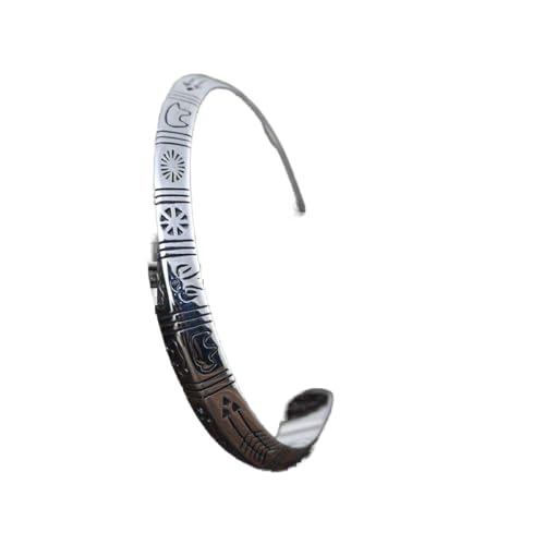 Bracelet ouvert argent S925 vintage, le beau cadeau de mode idéal