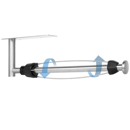 AiQInu Porte Sopalin, Support de Papier Porte-Rouleau à Une Main avec Effet d'amortissement, pour Cuisine, Salle de Bain, Placards, Vertical ou Horizontal, sous Le Mur/Armoire