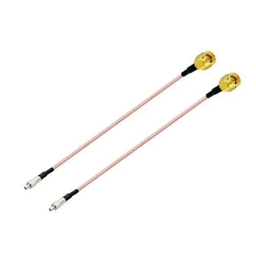 Vecys 2PCS SMA Male to TS9 Female Cable Antenna Extension Cable RF Coaxial Pigtail Cable RG316 15CM/6In for MiFi Mobile Hotspot Router USB Modems