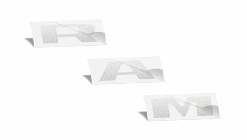 Reflective Concepts RAM Grille Emblem Overlay Decal 2019-2024 Ram 1500, NOT for Classic or TRX (Color: Silver Metallic)