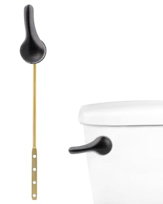 ANJOES Universal Toilet Handle Replacement Kit Front Mount Toilet Tank Trip Lever with Flapper Chain, Toilet Flush Lever Handle,Oil Rubbed Bronze