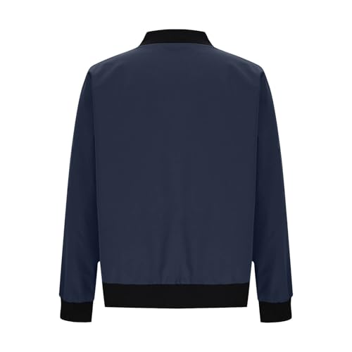 Womens Bomber Jacket Lightweight Zip Up Long Sleeve Coat Fall Jackets - image 4