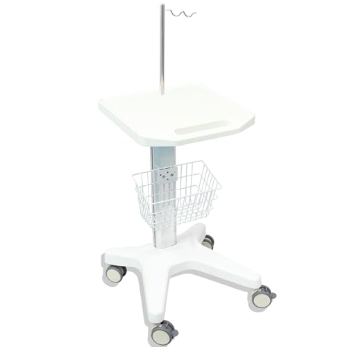 QPWOPNGAS Medical Supply Cart Aluminum Alloy Column Enlarged ABS Plastic Tabletop with Stainless Steel Bracket Suitable for: Hospital Wards, Operating Rooms, Dental Clinics, Beauty Salons