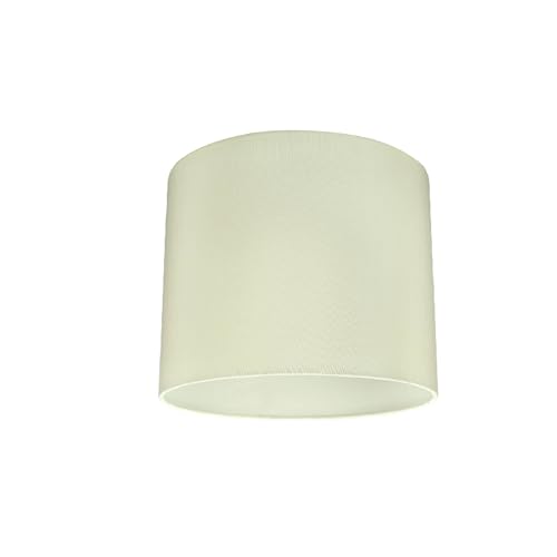 Image of Aspen Creative 31090A Transitional Drum (Cylinder) Shaped Spider Construction Lamp Shade in Beige, 12 inch Wide (12 inch x 12 inch x 10 inch)