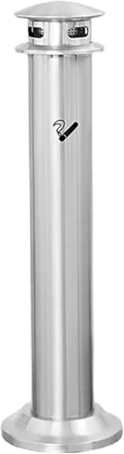 ZCEDZYSW Cubo de basura para exteriores, gran columna vertical de cenizas, zona de fumar, cenicero de pie, cubo para cigarrillos (A)
