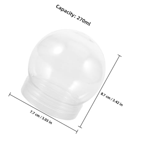 Globos de nieve navidenos de plastico de 270 ml Toyvian para manualidades caseras pack de 24 3