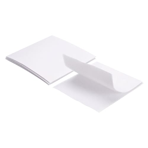 Image of HARFINGTON 4set Hook and Loop Strips with Adhesive 4.3 inchx4.3 inch Double Sided Hook and Loop Tape Nylon Self Sticky Fastener for Home Office Car, White