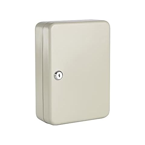 Trueshopping Outdoor Wall Mounted Key Lock Box - Secure Combination Protected & Key Protected - 20 Key Hooks - Ideal Spare Key Safe Storage for Home, Garage, Car Keys, Spare Keys or Key Cards Cover