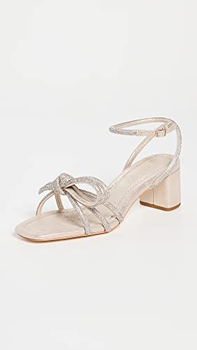 Image of Loeffler Randall Women's Mikel Leather Bow Mid-Heel Sandals