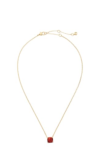 kate spade new york Mini Small Square Pendant, Red Glitter, One Size