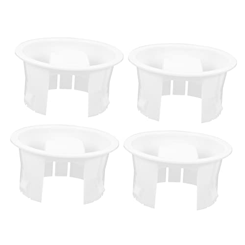 Zerodeko 4pcs Universal White Cold Water Jug Lids Multi-Function Replaceable Wear-Resistant Pitcher Covers Compact Design for Daily Use and Restaurant Carafe Supplies