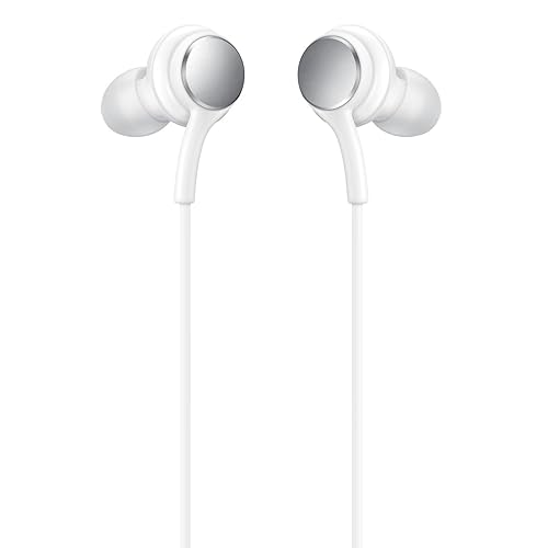 Image of Original Earphone for Samsung AKG Type C Wired Earphones, in-Built Microphones, Travel Friendly, Stable Wire Connection & Ergonomic Design (White) DF7