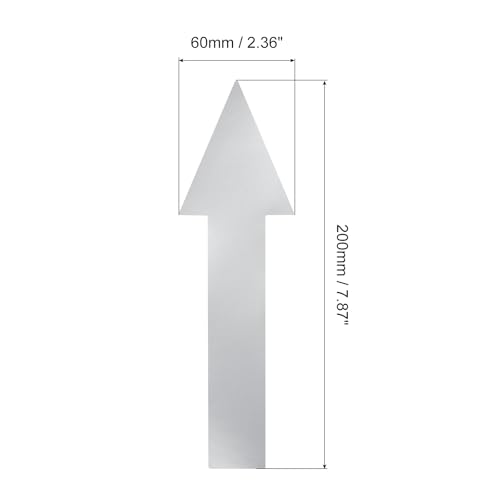Flèche autocollante sol argent pour signalisation intérieure et guidage dynamique amovible