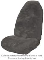 Universal High Back Bucket seat Cover Sheepskin Charcoal Grey Color