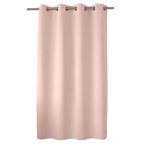 ED ENJOY HOME Rideau Obscurcissant avec Œillets argentés, Vieux Rose, 140x180cm, 100% Polyester, Tissu Certifié Oeko-TEX, Collection Réglisse