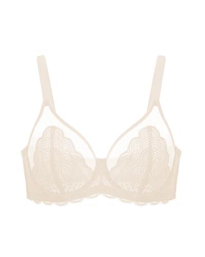 Image of HSIA Minimizer Bras for Women Large Bust Full Coverage Lace Plus Size Bra - Mermaid Scales