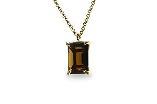 Collier quartz fumé en or 14k : un bijou artisanal d'exception