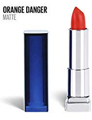 (2 Pack) Maybelline New York Color Sensational Orange Lipstick Matte Lipstick, Orange Danger, 0.15 oz