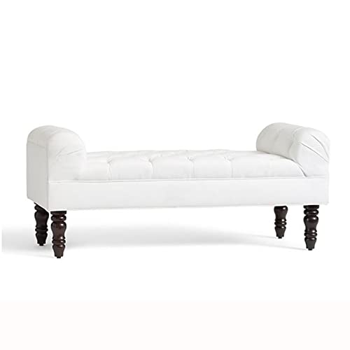 Banc de lit ottoman en bois massif pour optimiser l'espace et s'asseoir confortablement