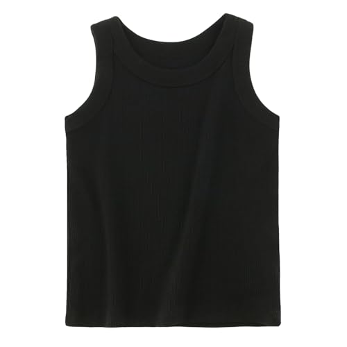 Girls Tanks Tops Ribbed Sleeveless Summer Crop Tops for Kids 4Y-12Y