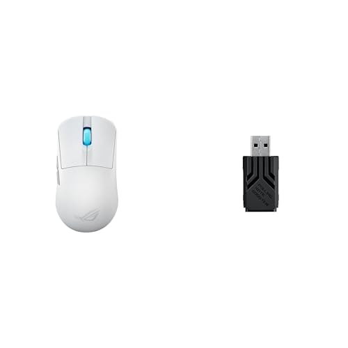 Image of ASUS ROG Harpe Ace Mini 49g Wireless Gaming Mouse (White) & ROG Polling Rate Booster Bundle - 36K DPI, 8000Hz Polling Rate